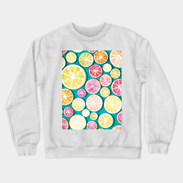Citrus bath // pattern Crewneck Sweatshirt by SelmaCardoso